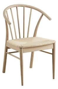 Krzesło do jadalni Cassandra - dąb bielony, drewniane, retro, scandi