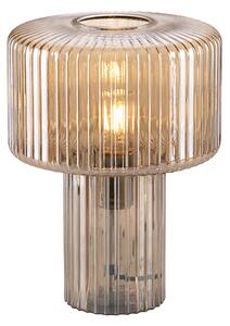 Designerska lampa stołowa z bursztynowego szkła - Andro Oswietlenie wewnetrzne