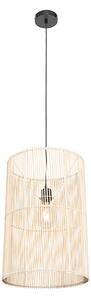 Skandynawska lampa wisząca bambusowa - Natasja Oswietlenie wewnetrzne