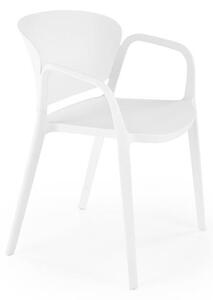 Białe krzesło plastikowe K491