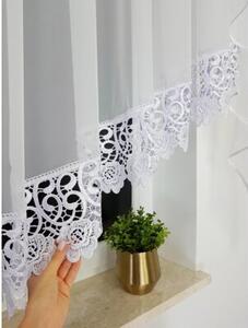 Elegancka firana gotowa z ozdobnym lambrekinem 200x150 cm