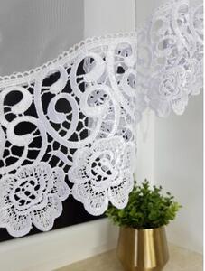 Elegancka firana gotowa z ozdobnym lambrekinem 200x150 cm