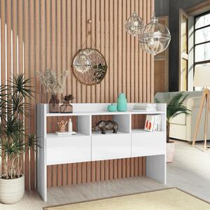 Konsola do przedpokoju z szufladami biały połysk | Umeblowana.com