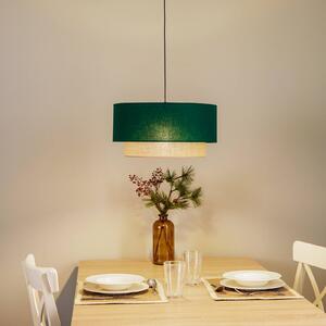 Lampa wisząca Boho Duolla, możliwość ściemniania, zielony, sypialnia, metal