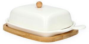 Maselniczka FINCAN ceramiczna z bambusowa podstawką 22 cm