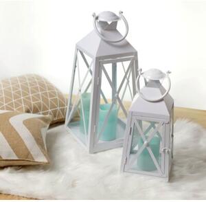 Lampion MY HOME White Decor 66556 Biały