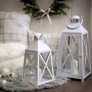 Lampion MY HOME White Decor 66556 Biały