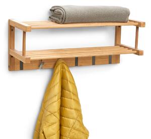 Bambusowa półka na ubrania, wieszak + haczyki, ZELLER