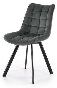 Szare eleganckie krzesło z przeszyciami | Umeblowana.com