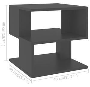 Czarny nowoczesny stolik boczny z półkami