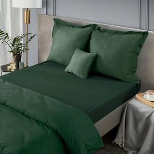 Prześcieradło EUROFIRANY Nova 3 180 x 200 cm Butelkowy Zielony