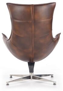Elegancki skórzany fotel gabinetowy brąz