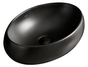 Umywalka nablatowa HYDROSAN CARI-MTB-500 Owalny Czarny mat