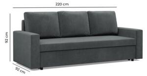 Kanapa rozkÅadana, BLOM, sztruks, 220x92x92 cm, oliwkowy | TYLETEGOTU