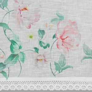 Firana gotowa EUROFIRANY Asteja 150 x 30 cm BiaÅo-rÃ³Å¼owy