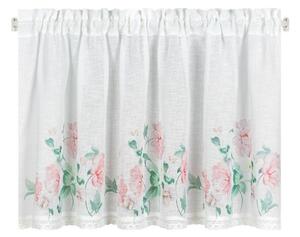 Firana gotowa EUROFIRANY Asteja 150 x 30 cm BiaÅo-rÃ³Å¼owy