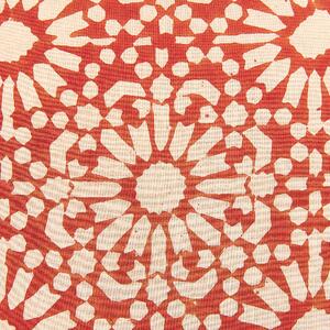 2 poduszki dekoracyjne czerwone kremowe bawełniane wzór geometryczny 45 x 45 cm Ceiba Beliani