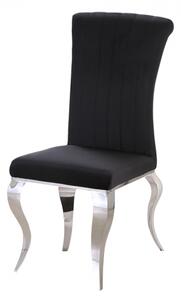 Krzesło glamour Stanley Black - nowoczesne krzesło tapicerowane