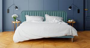 Welurowe łóżko małżeńskie na nóżkach Tropea 160x200 - 30 kolorów
