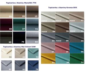 Łóżko tapicerowane na nóżkach Tropea 140x200 - 30 kolorów