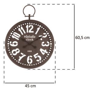 Zegar ścienny wskazówkowy VINTAGE, Ø 45 cm