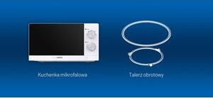 Kuchenka mikrofalowa DAEWOO MD-FA200SW-EU 700W średnica 25.5 cm pojemność 20L Biały