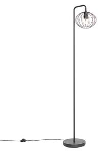 Designerska lampa podłogowa czarna 23 cm - Margarita Oswietlenie wewnetrzne