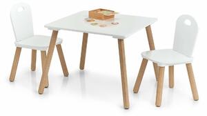 Zestaw mebelków dla dzieci Scandi, 2 krzesła + stolik,meble dla dzieci ZELLER