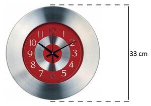 Zegar kuchenny w aluminiowej oprawie, Ø33 cm