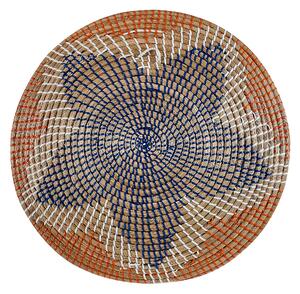 Dekoracja ścienna zestaw 5 talerzy z trawy morskiej naturalny Parore Beliani