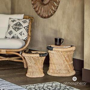 Stoliki do salonu okrągłe Horizon z juty i bambusa
