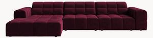 Sofa narożna z aksamitu Chicago