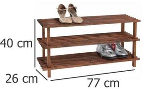 Szafka na buty drewniana, 3 poziomy, KESPER