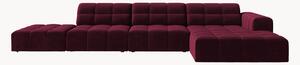 Sofa narożna z aksamitu Chicago (5-osobowa)