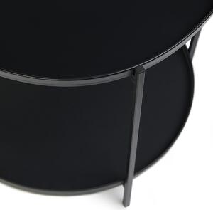 Stolik kawowy ARLAN metalowy czarny 49x10,5x49 cm