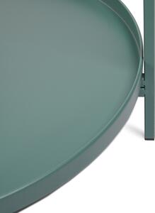 Stolik kawowy ARLAN metalowy zielony 49x10,5x49 cm