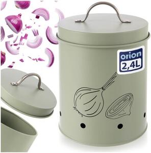 Pojemnik na warzywa i owoce metalowy zielony GREENISH 2,4 l