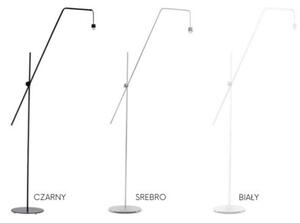Lampa stojąca podłogowa przegubowa regulowana z abażurem walec MODERN