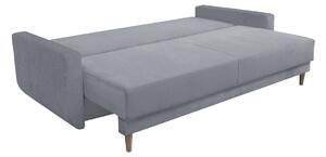 Sofa BRUNI szara z funkcją spania i pojemnikiem na pościel 215x92x92 cm