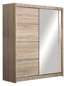 Szafa przesuwna z lustrem Vista 150 cm - dąb sonoma