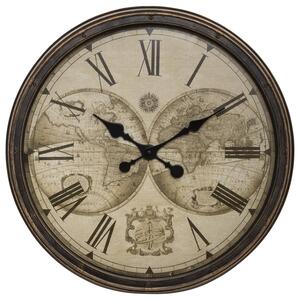 Zegar ścienny z mapą świata TOMY, Ø 51 cm