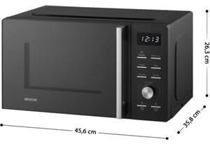 Kuchenka mikrofalowa SENCOR SMW 5019BK 700W średnica 25.5 cm pojemność 20L