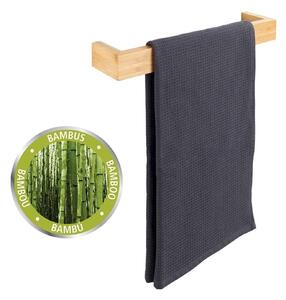 Wieszak na ręczniki BAMBUSA, bambusowy, jasny brąz, 40 x 9 x 5 cm, WENKO