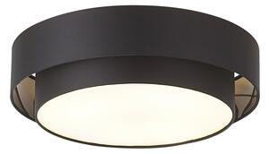 Nowoczesna lampa sufitowa czarna 50 cm 3-punktowa - Drum Duo