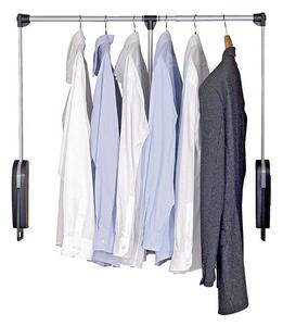 Wieszak na ubrania z teleskopowym drążkiem, opuszczany uchwyt do montażu w szafie - szer. 87 - 130 cm, WENKO