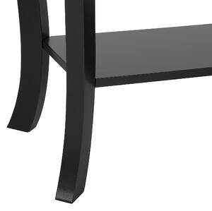 Konsola stolik z półką 100 x 30 cm styl prowansalski czarna Hartford Beliani