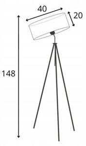 Lampa stojąca podłogowa przegubowa regulowana trójnóg z abażurem walec DECO