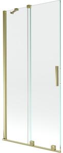 Mexen Velar parawan nawannowy 2-skrzydłowy rozsuwany 95 x 150 cm, transparent, złoty - 896-095-000-01-50