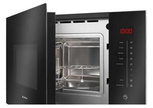 Kuchenka mikrofalowa AMICA AMMB25E2SGVBQ-TYPE 900W średnica 31.5 cm pojemność 25L Multiwave system Czarny