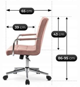 KrzesÅo Obrotowe Dla Dzieci Dziewczynki Fotel Welur Do Biurka RÃ³Å¼owe ASTRO